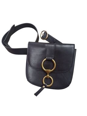 EUC Frye Ilana Harness Small Saddle Bag Black Leather.